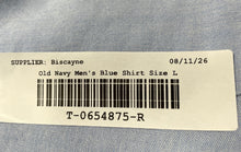 Load image into Gallery viewer, Old Navy Mens Blue Collared Built-In Flex Slim Fit Everyday Button-Up Shirt Sz L
