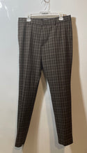 Load image into Gallery viewer, H&amp;M Mens Brown Plaid Slash Pocket Straight Leg Slim Fit Dress Pants Size 32
