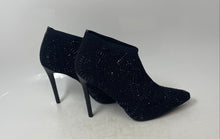Load image into Gallery viewer, Lauren Lorraine Womens Black Rhinestone Pointed Toe Pull-On Ankle Booties Sz 8.5
