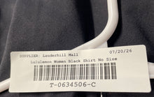 Load image into Gallery viewer, Lululemon Womens Black Round Neck Racerback Built-In Bra Tank Top Size No Size
