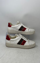 Load image into Gallery viewer, Michael Kors Womens Poppy White Snakeskin Embossed Sneakers Shoes Size 8.5M
