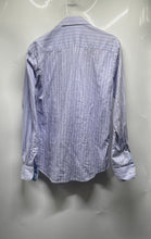 Load image into Gallery viewer, Bugatchi Mens Blue Cotton Collared Long Sleeve Button-Up Shirt Size Small
