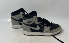 Load image into Gallery viewer, Nike Boys Air Jordan 1 Retro High 575441-035 Gray Black Basketball Shoes Size 7Y
