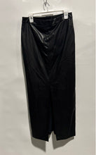 Load image into Gallery viewer, Zara Womens Black Faux Leather Flat Front Back Slit Maxi Skirt Size Medium
