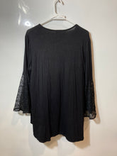 Load image into Gallery viewer, Anthony Womens Black Long Bell Sleeve Round Neck Shift Dress Size XL With Tag
