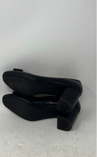 Load image into Gallery viewer, Cole Haan Womens Tali Bow Black Leather Slip-On Block Pump Heels Size 9B
