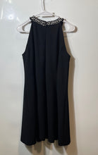 Load image into Gallery viewer, Karl Lagerfeld Womens Black Sleeveless Back Zip Beaded Shift Dress Size 6
