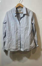 Load image into Gallery viewer, Authentic Burberry London Womens Gray Long Sleeve Button-Up Shirt Size L
