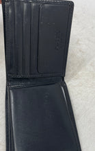 Load image into Gallery viewer, Fossil Mens Black Credit Card Slots Inner Pockets Bifold Wallet
