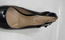 Load image into Gallery viewer, Kelly &amp; Katie Womens Black Pointed Toe Kitten Slingback Heels Size 7M
