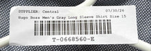 Load image into Gallery viewer, Hugo Boss Mens Gray Long Sleeve Slim Fit Collared Button Front Dress Shirt Sz 15
