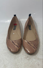 Load image into Gallery viewer, Karl Lagerfeld Womens Tan Animal Print Closed Toe Slip-On Ballet Flat Size 9.5
