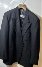 Load image into Gallery viewer, Hugo Boss Mens Black Long Sleeve Peak Lapel Double-Breasted Blazer Size 44L
