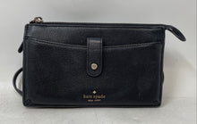 Load image into Gallery viewer, Kate Spade New York Womens Leila Black Leather Detachable Strap Crossbody Bag
