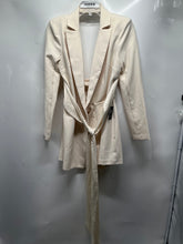 Load image into Gallery viewer, Express Womens Beige Long Sleeve Tie Waist One-Piece Romper Size 4 With Tag

