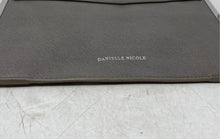Load image into Gallery viewer, Danielle Nicole Womens Gray Pebbled Leather Chain Strap Envelope Clutch Handbag
