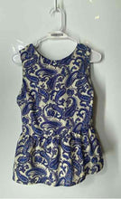 Load image into Gallery viewer, Forever 21 Womens Blue White Paisley Print Sleeveless Blouse Top Size M

