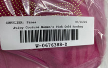 Load image into Gallery viewer, Juicy Couture Womens Pink Gold Heart Shape Studded Zipper Shoulder Handbag
