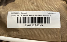 Load image into Gallery viewer, Oscar De La Renta Mens Gray Printed Long Sleeve Two-Button Blazer Size 41R
