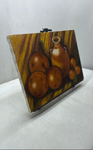 Load image into Gallery viewer, Still Life Oil Painting Represents Fruits And A Ceramic Jug On Canvas Signed
