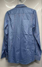 Load image into Gallery viewer, Hugo Boss Mens Blue Printed Collared Long Sleeve Dress Shirt Size 14 1/2
