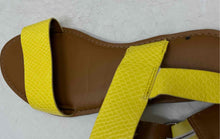 Load image into Gallery viewer, Franco Sarto Womens Yellow Open Toe Flat Slingback Sandals Size 7M
