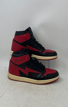 Load image into Gallery viewer, Reves Paris Mens Air Kiy 85 Red Black Leather Round Toe Sneakers Shoes Size 8
