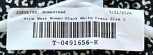 Load image into Gallery viewer, Nine West Womens Black White Cheetah Print Cinched Waist Blouson Dress Size L
