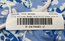 Load image into Gallery viewer, Lilly Pulitzer Girls Blue Printed Short Sleeve Collared T-Shirt Dress Size XL
