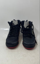 Load image into Gallery viewer, Nike Boys Air Jordan 5 440888-006 Black Gray Red Mid Top Basketball Shoes Sz 6Y
