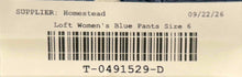 Load image into Gallery viewer, Loft Womens Blue The Riviera Flat Front Pockets Straight Leg Ankle Pants Size 6
