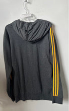 Load image into Gallery viewer, Adidas Mens Gray Long Sleeve Yellow Striped Full-Zip Hoodie Size XL With Tag
