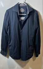 Load image into Gallery viewer, Bugatchi Mens Dark Blue Cotton Long Sleeve Shaped Fit Button-Up Shirt Size M
