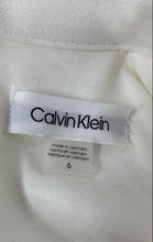 Load image into Gallery viewer, Calvin Klein Womens White Long Sleeve Back-Zip Tie Neck A-Line Dress Sz 6 W/ Tag
