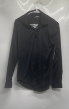 Load image into Gallery viewer, Express Mens Black Long Sleeve Button Front Collared Dress Shirt Size XS

