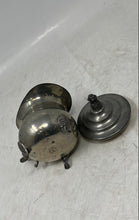 Load image into Gallery viewer, Silver-Plated Creamer With Hinged Lid Ornate Finial And Decorative Feet
