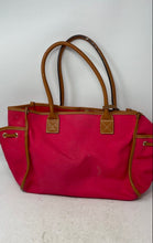 Load image into Gallery viewer, Dooney &amp; Bourke Womens Pink Brown Inner Pocket Double Handle Shoulder Bag
