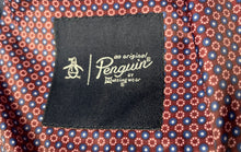 Load image into Gallery viewer, Original Penguin Mens Red Printed Long Sleeve Two Button Blazer Size 42R/35W
