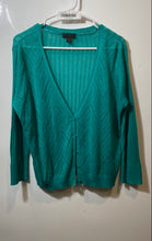 Load image into Gallery viewer, Worthington Womens Green Knit Long Sleeve Button Front Cardigan Sweater Size XL

