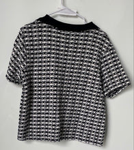 Load image into Gallery viewer, Zara Womens White Black Short Sleeve Collared Polo Shirt Size Large
