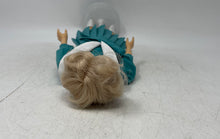Load image into Gallery viewer, Blonde Hair Blue Eyes Princess Diana Play Doll In Green Dress With Display Stand
