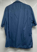 Load image into Gallery viewer, Van Heusen Mens Blue Geometric Print Slim-Fit Collared Dress Shirt Size XL
