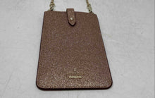 Load image into Gallery viewer, Kate Spade Womens Gold Glitter Detachable Chain Strap Snap Phone Crossbody Bag
