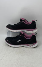 Load image into Gallery viewer, Ryka Womens Rayne Black Purple Low Top Lace-Up Sneaker Shoes Size 9.5W
