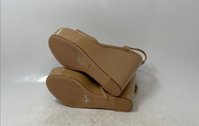 Load image into Gallery viewer, Aldo Womens Beige Buckle Open Toe Wedge Ankle Strap Sandals Size 8.5
