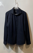 Load image into Gallery viewer, Boss Mens Dark Blue Long Sleeve Spread Collar Slim Fit Button-Up Shirt Size M
