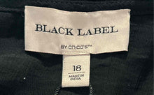 Load image into Gallery viewer, Black Label By Chico's Womens Black Back-Zip Layered Popover A-Line Dress Sz 18
