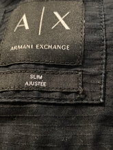 Load image into Gallery viewer, Armani Exchange Mens Black Cotton Slim Fit Button-Up Shirt Size Medium
