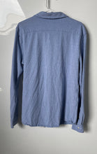Load image into Gallery viewer, Banana Republic Mens Blue Printed Long Sleeve Button-Up Shirt Size Large
