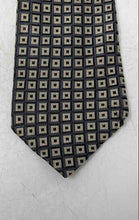 Load image into Gallery viewer, Mondo Seta Mens Blue Gray Geometric Print 100% Silk Adjustable Designer Necktie

